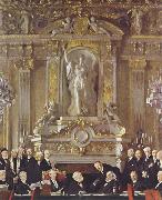 Sir William Orpen A Peace Conference at the Zuai d Orsay oil painting